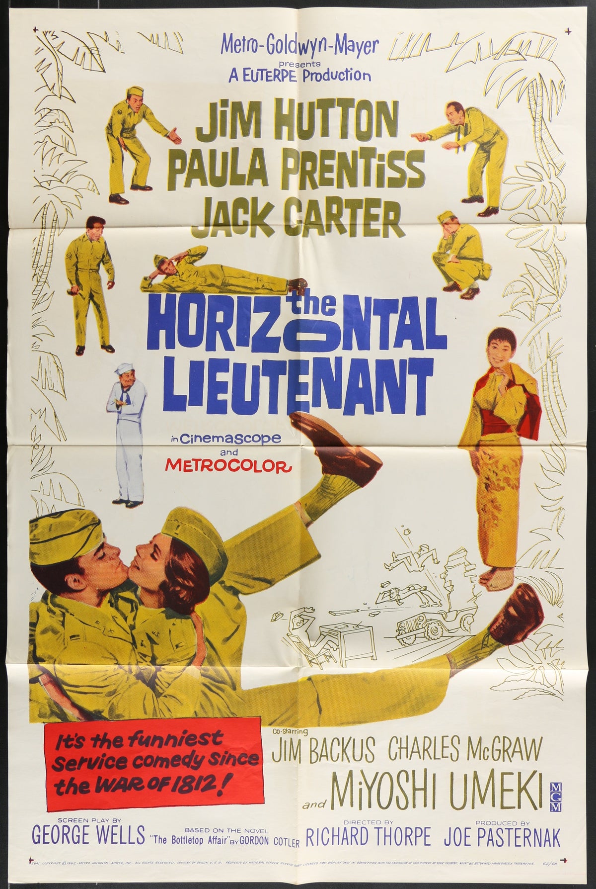 The Horizontal Lieutenant (1962) Original US One Sheet Movie Poster