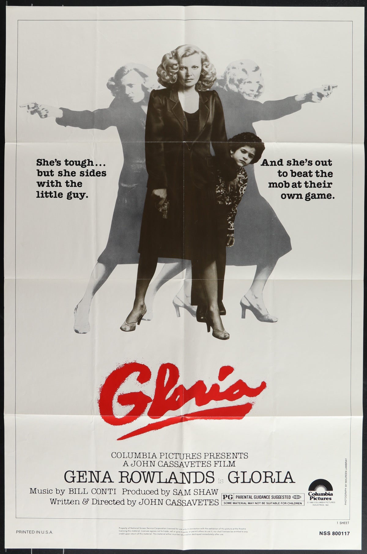 Gloria (1980) Original US One Sheet Movie Poster