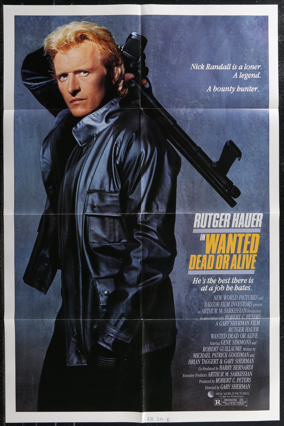 Wanted Dead Or Alive (1986) Original US One Sheet Movie Poster