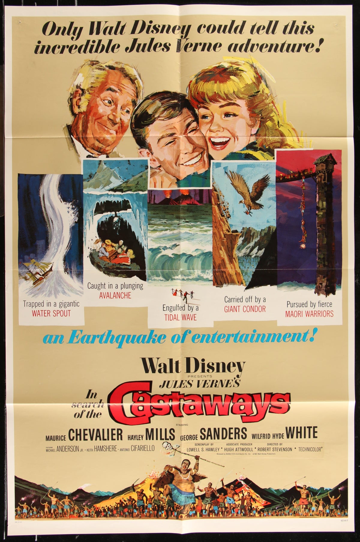 Castaways (1962) Original US One Sheet Movie Poster