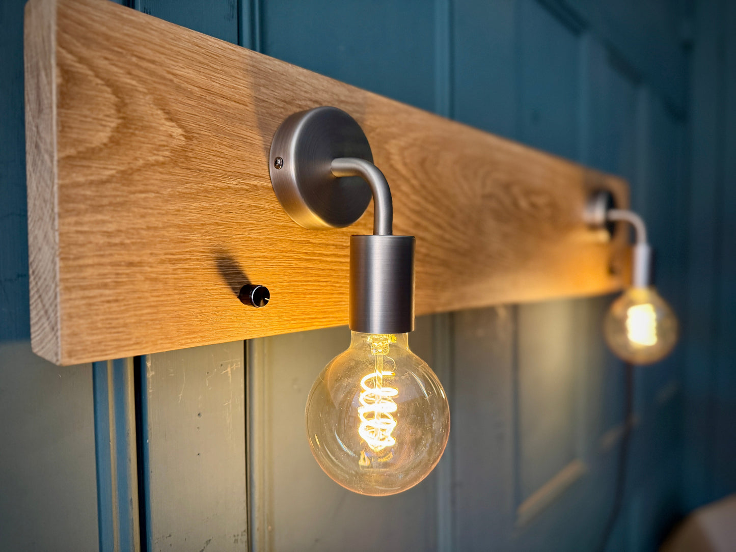 Headboard Twin Wall Lights – Handcrafted Rustic Bedside Lighting