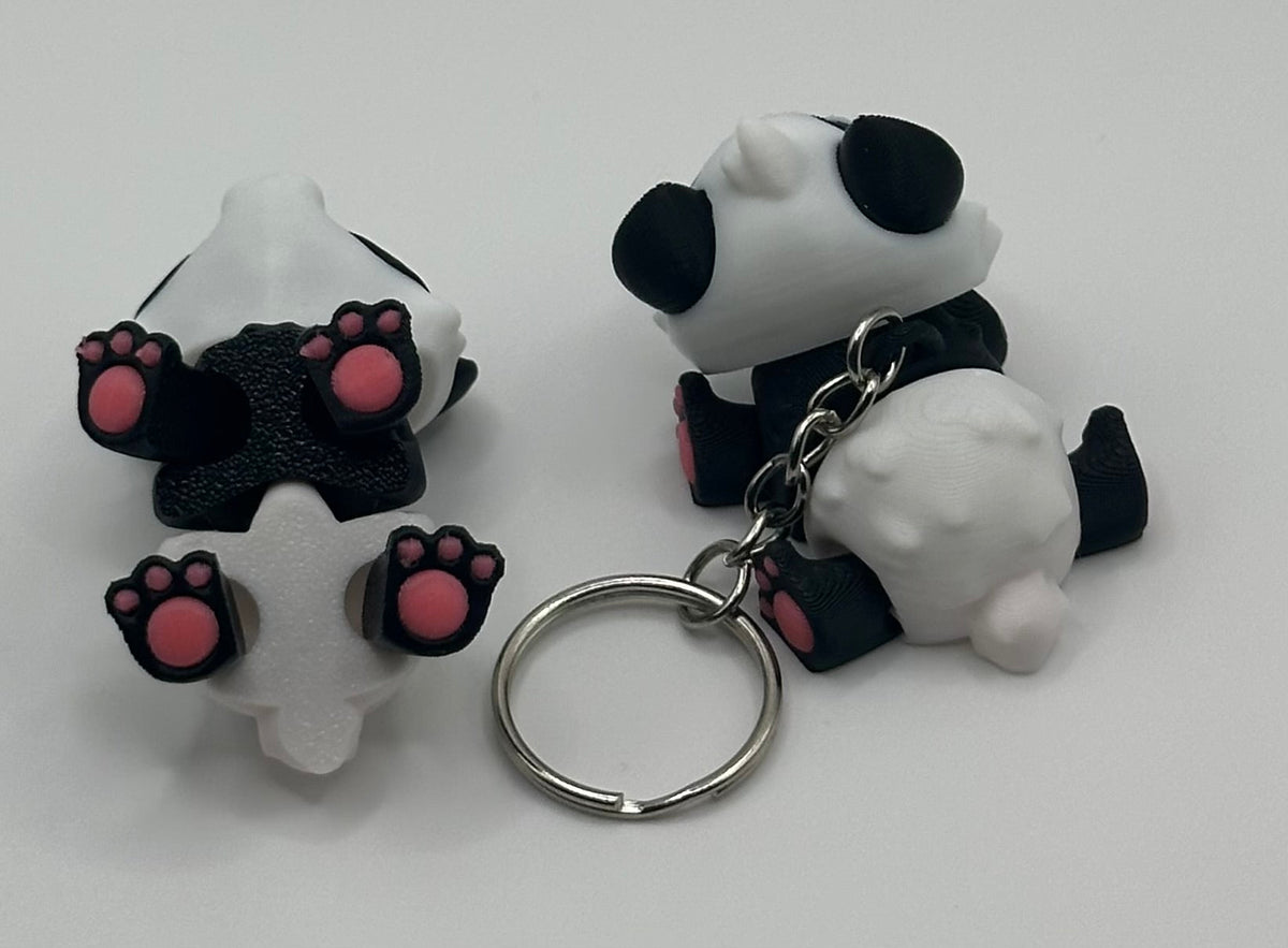 3D Printed Flexi Panda | Articulated Fidget Toy | Desk Buddy | Cute Keychain | Keyring Gift for Panda Lovers