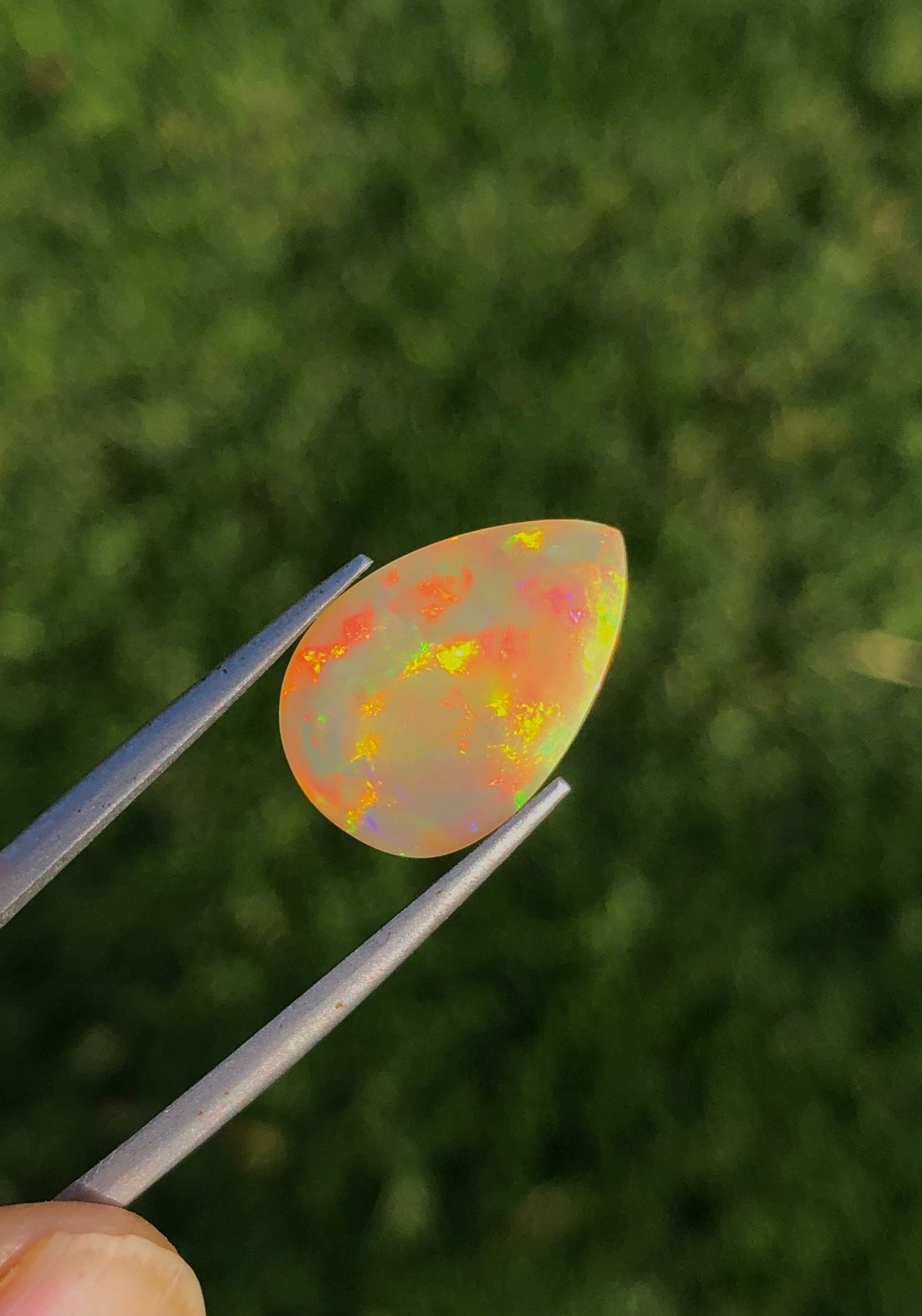 4.3ct Pear Fire Opal - October Birthstone - 17x11x5mm