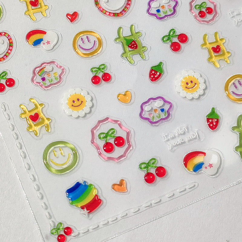 Hello Claws | Emoji 5D Jelly Nail Deco Stickers