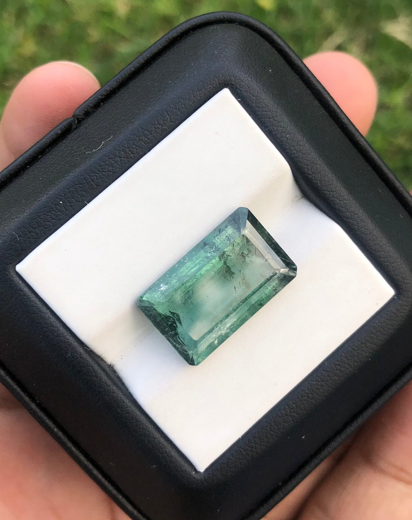 12.35ct Natural Teal Tourmaline Gemstone - Faceted Tourmaline - October Birthstone Tourmaline - 18x11x7mm