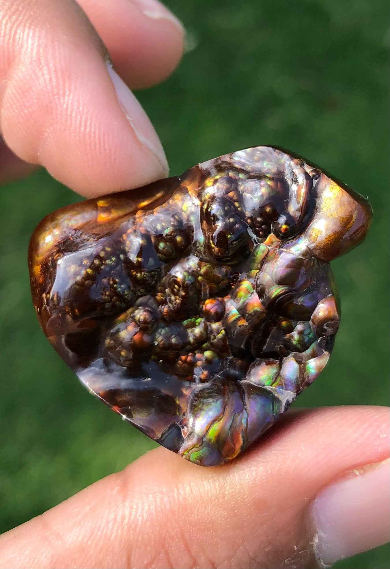 59ct Rare Fire Agate cabochon, Rare Gemstone than Diamonds, Dimensions - 34x27mm