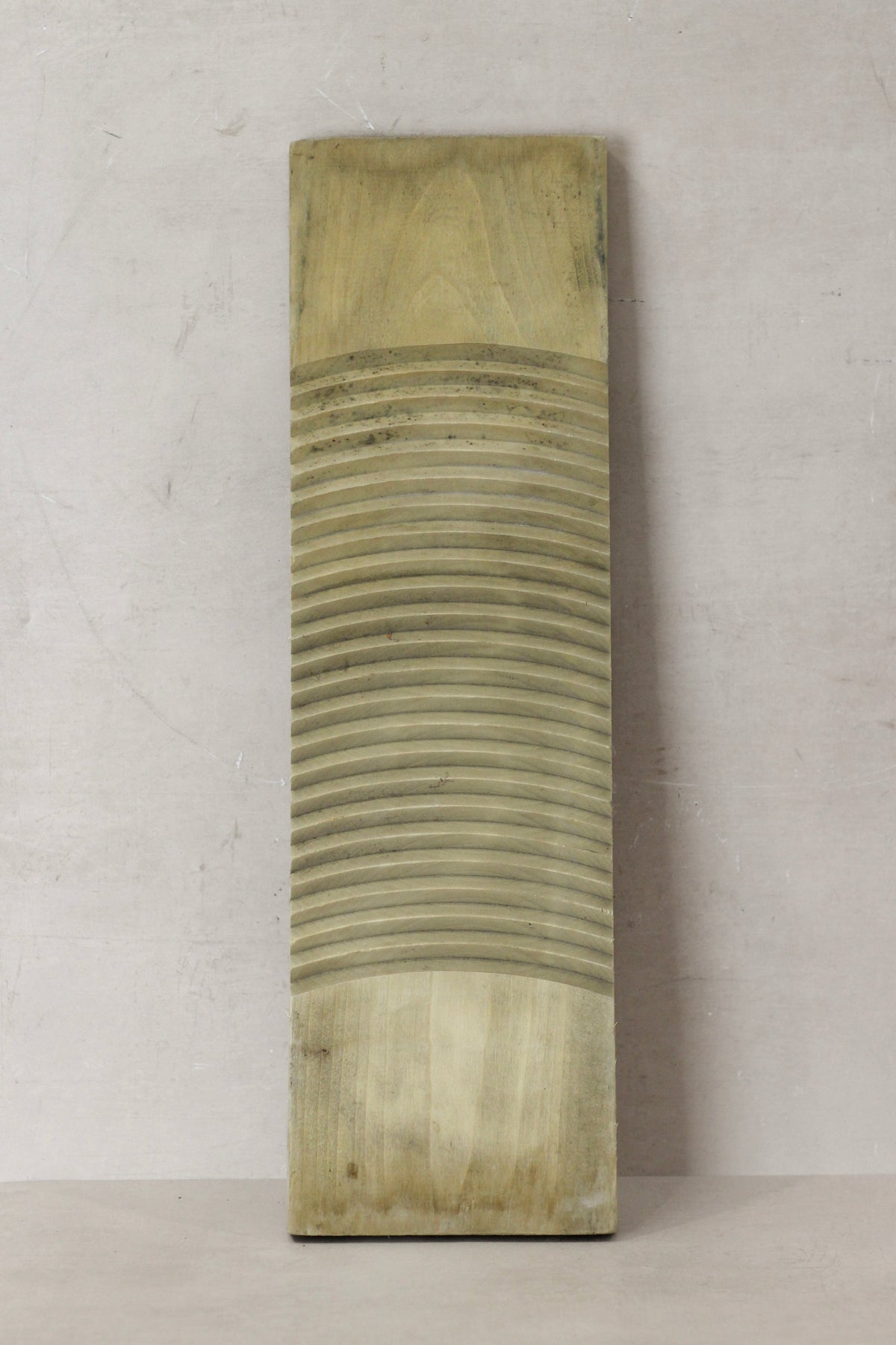 Vintage Elm Wooden Washboard - no 17