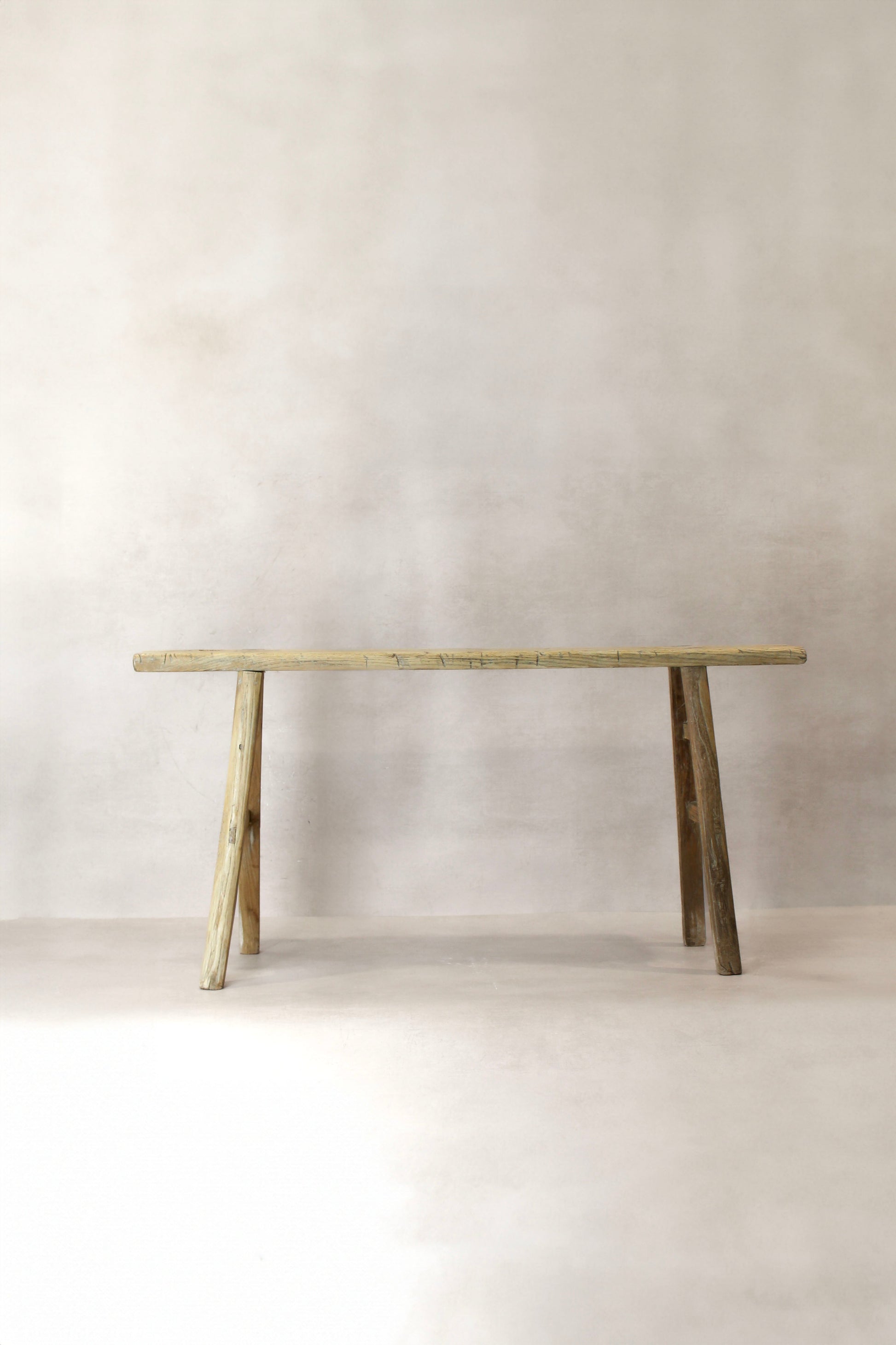 Antique Rustic Elm Skinny Bench 04