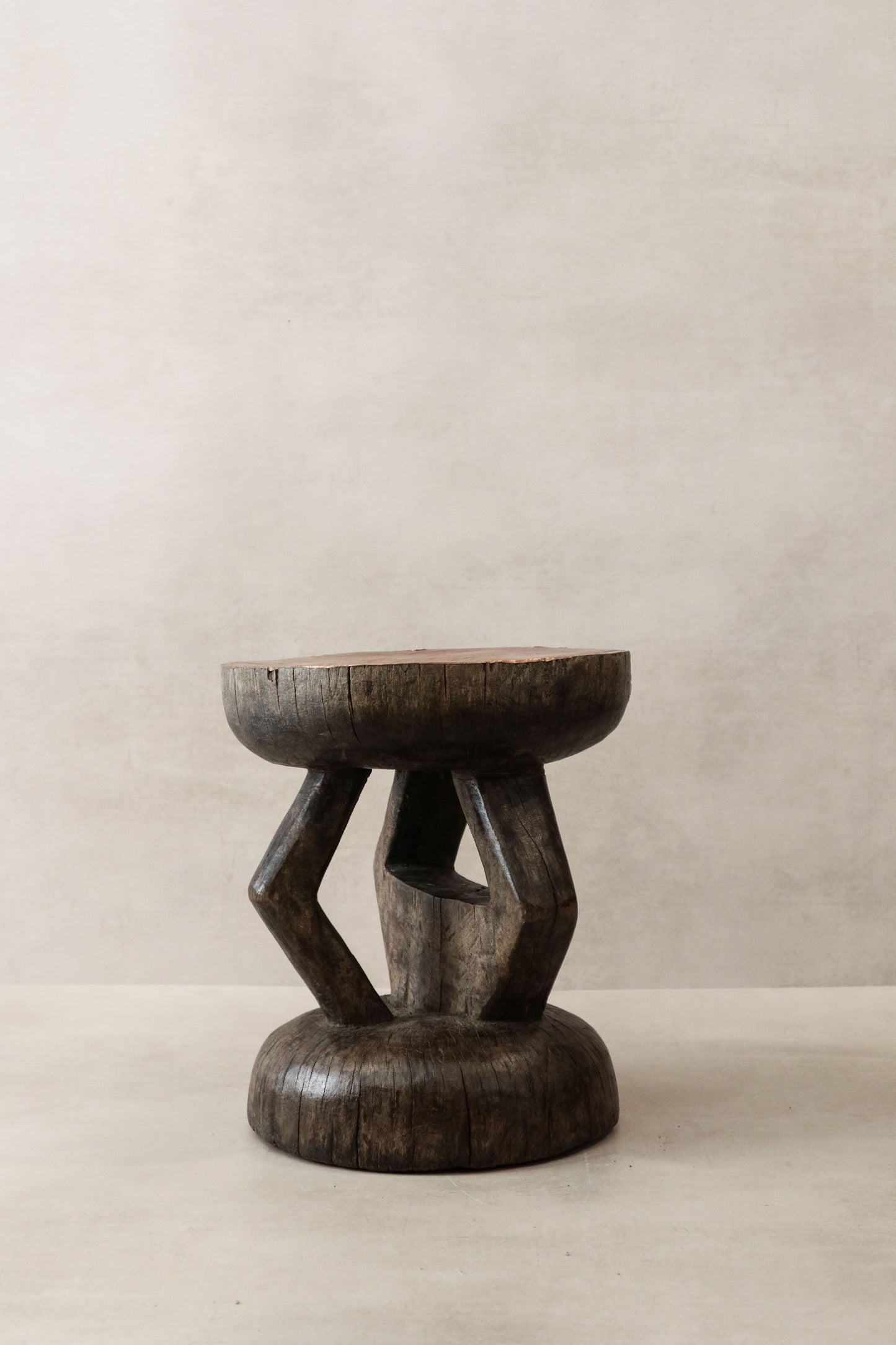 Vintage Tonga Stool - Copper Top - 27.1