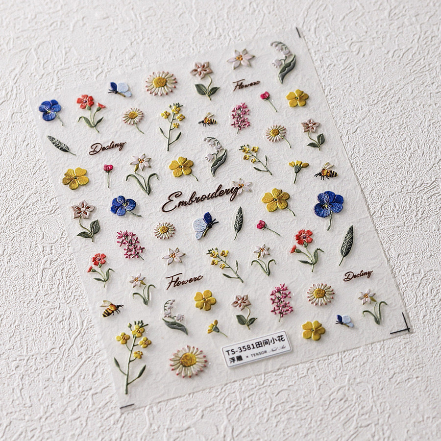 Hello Claws | Wild Flower 5D Nail Deco Sticker
