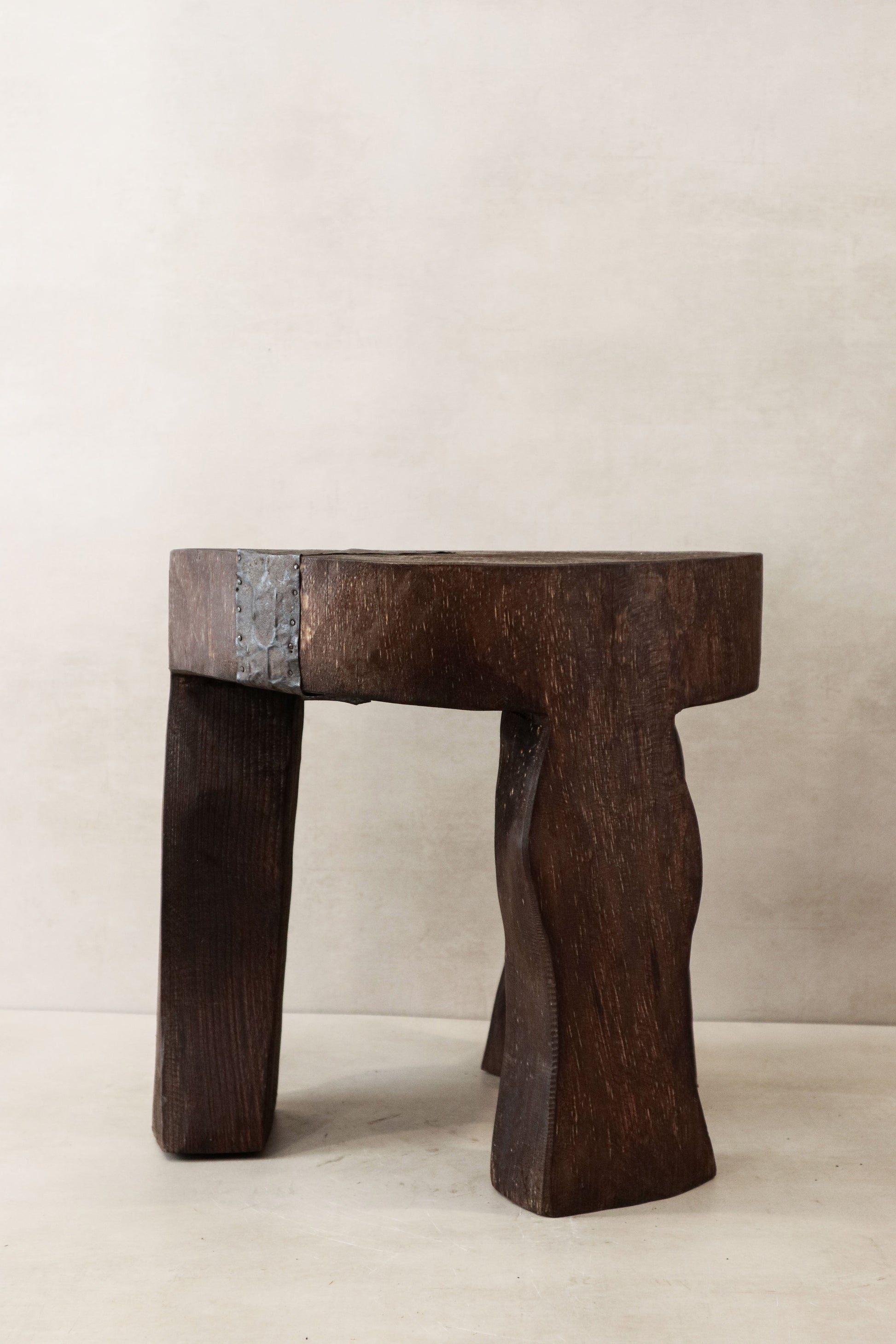 Hand Carved Wooden Stool\Side Table - 48.3