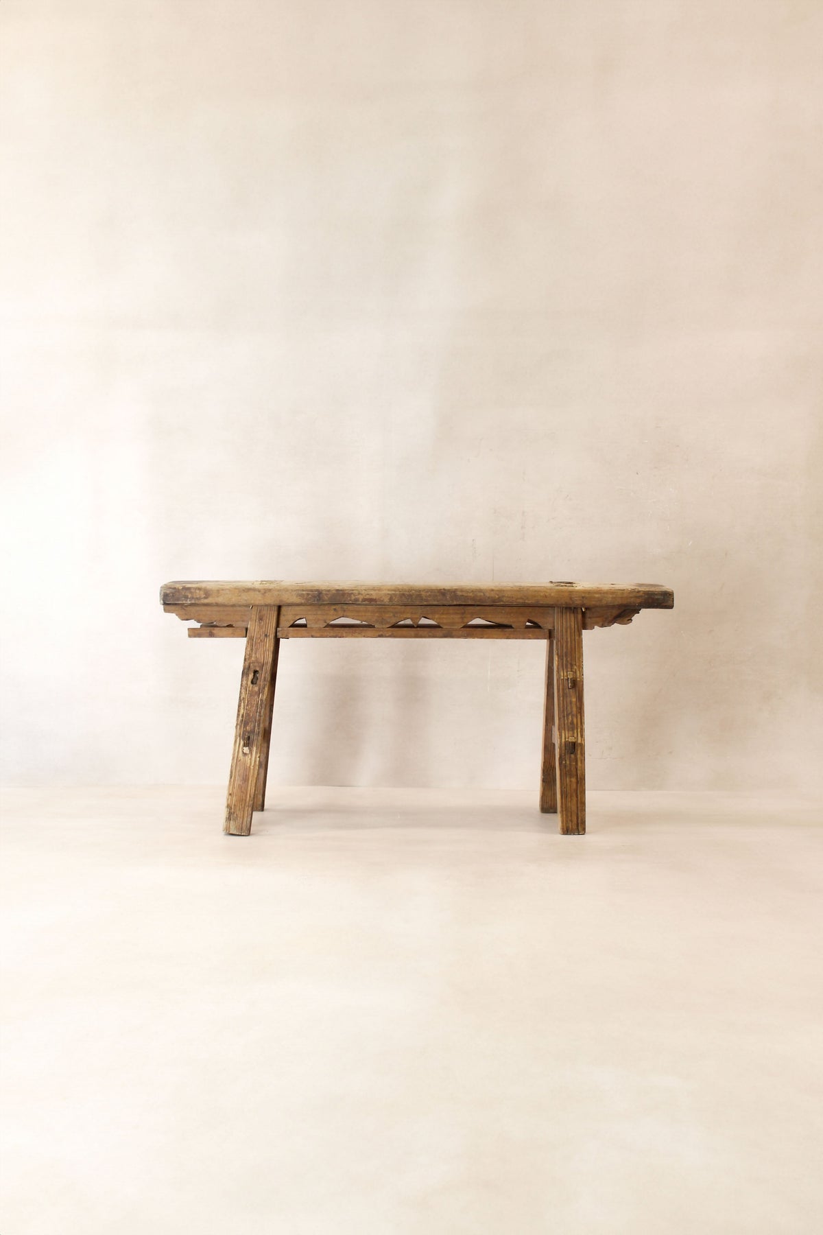 Antique Rustic Elm Bench 08