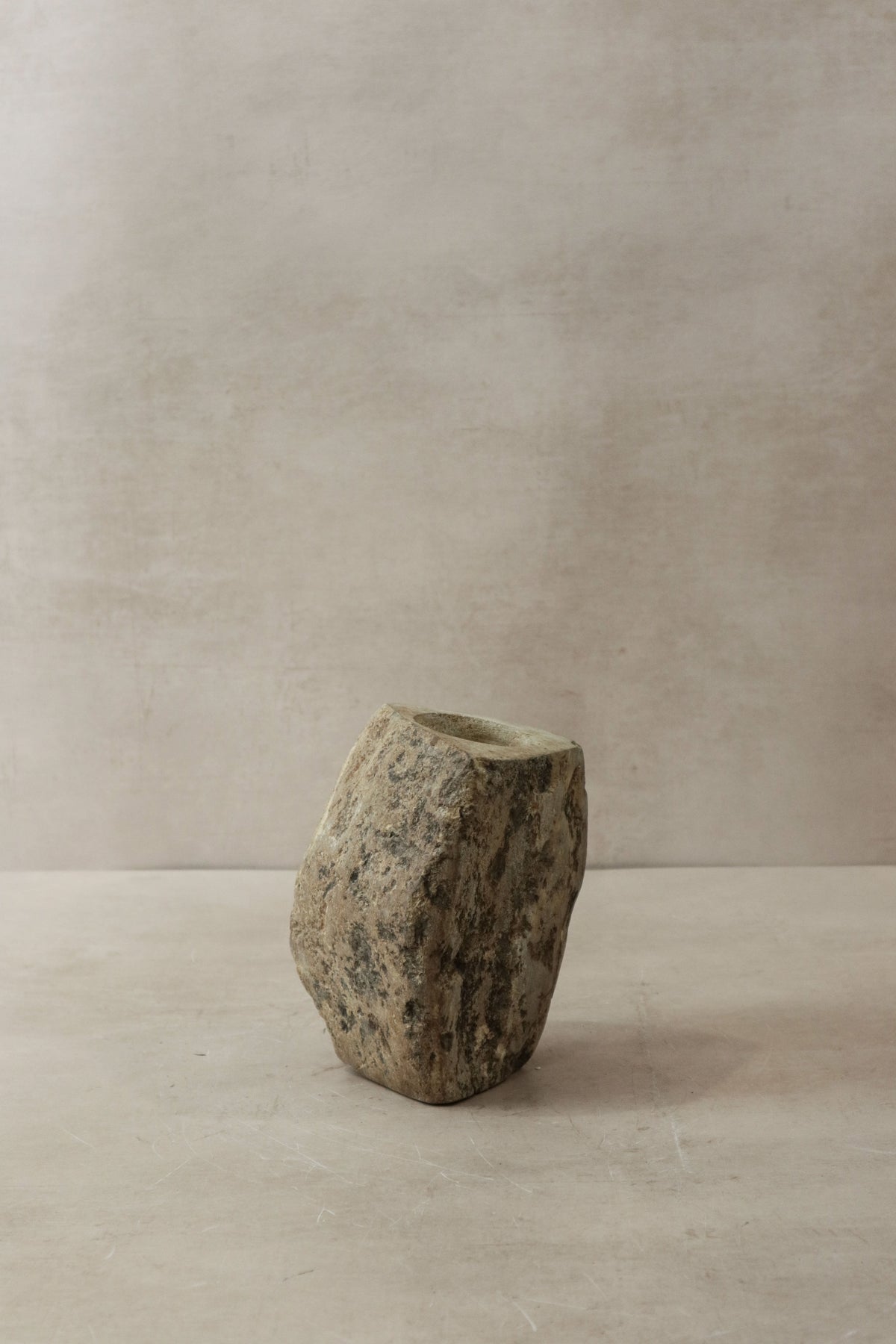 Natural Rough Edge Stone Candle Holder - 98.2