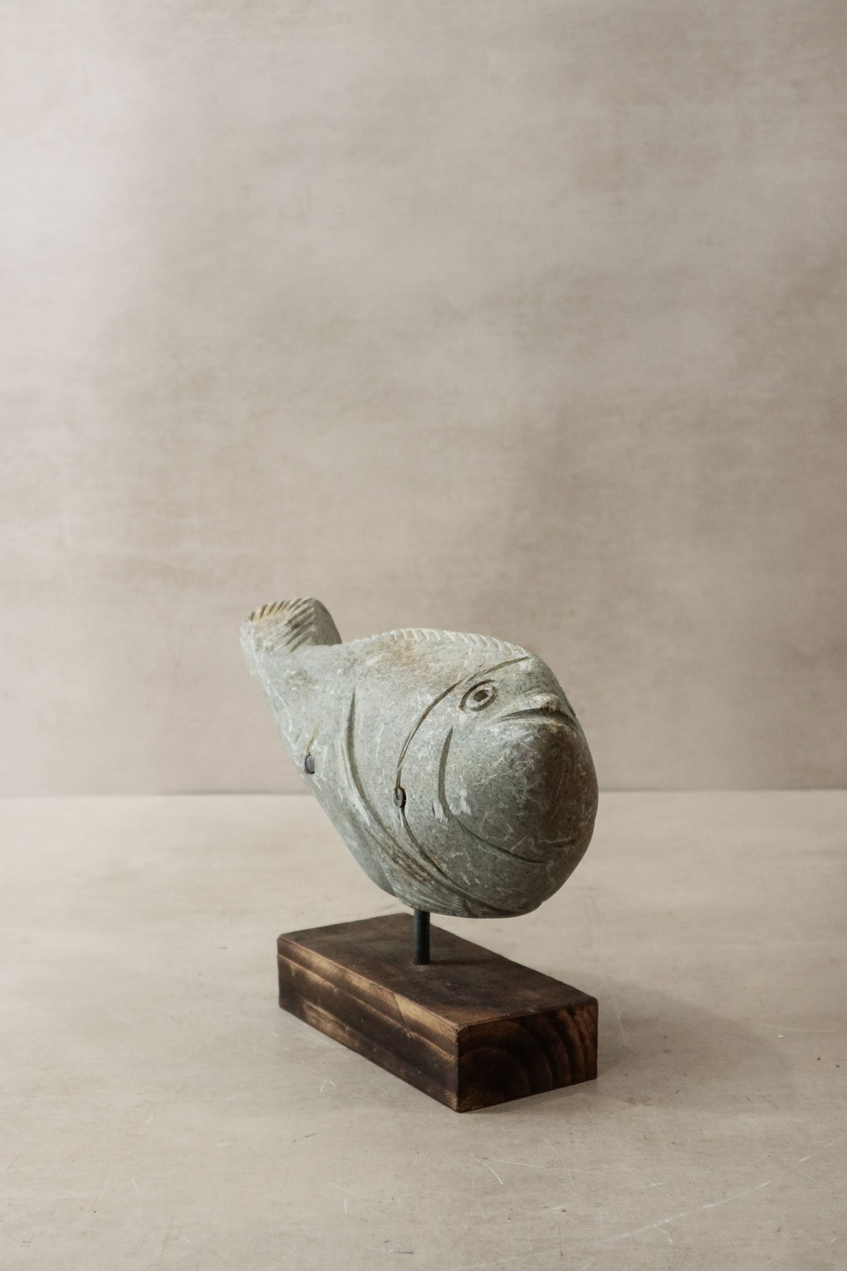 Stone Fish Sculpture - Zimbabwe - 31.2