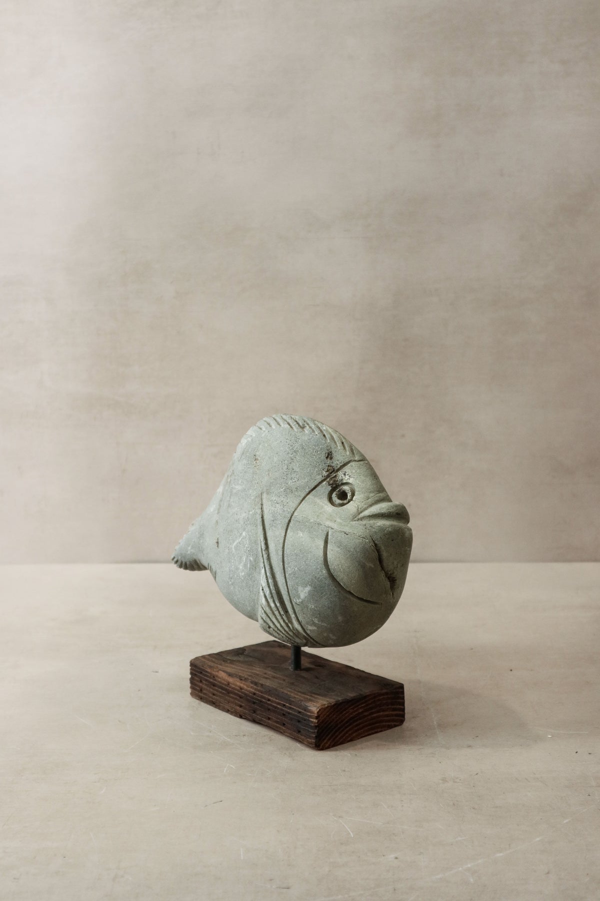 Stone Fish Sculpture - Zimbabwe - 31.3