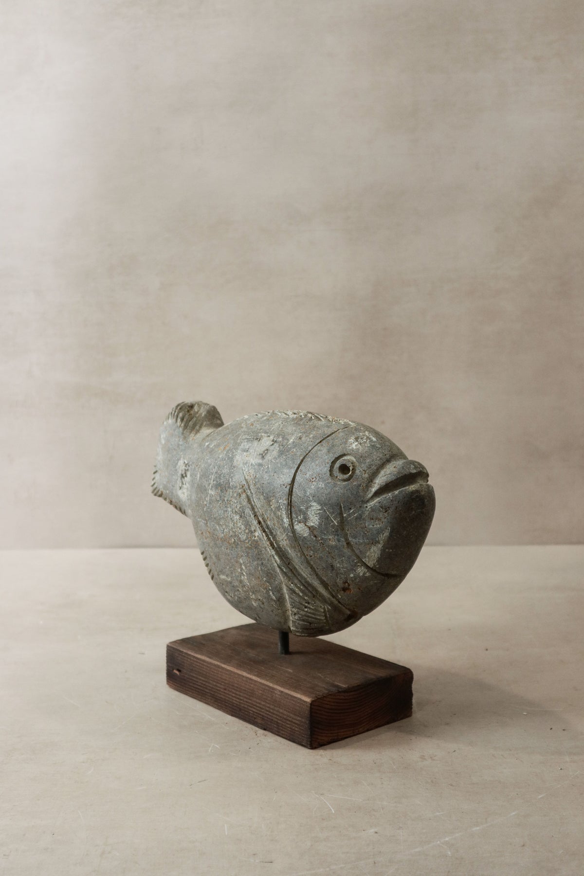 Stone Fish Sculpture - Zimbabwe - 33.1