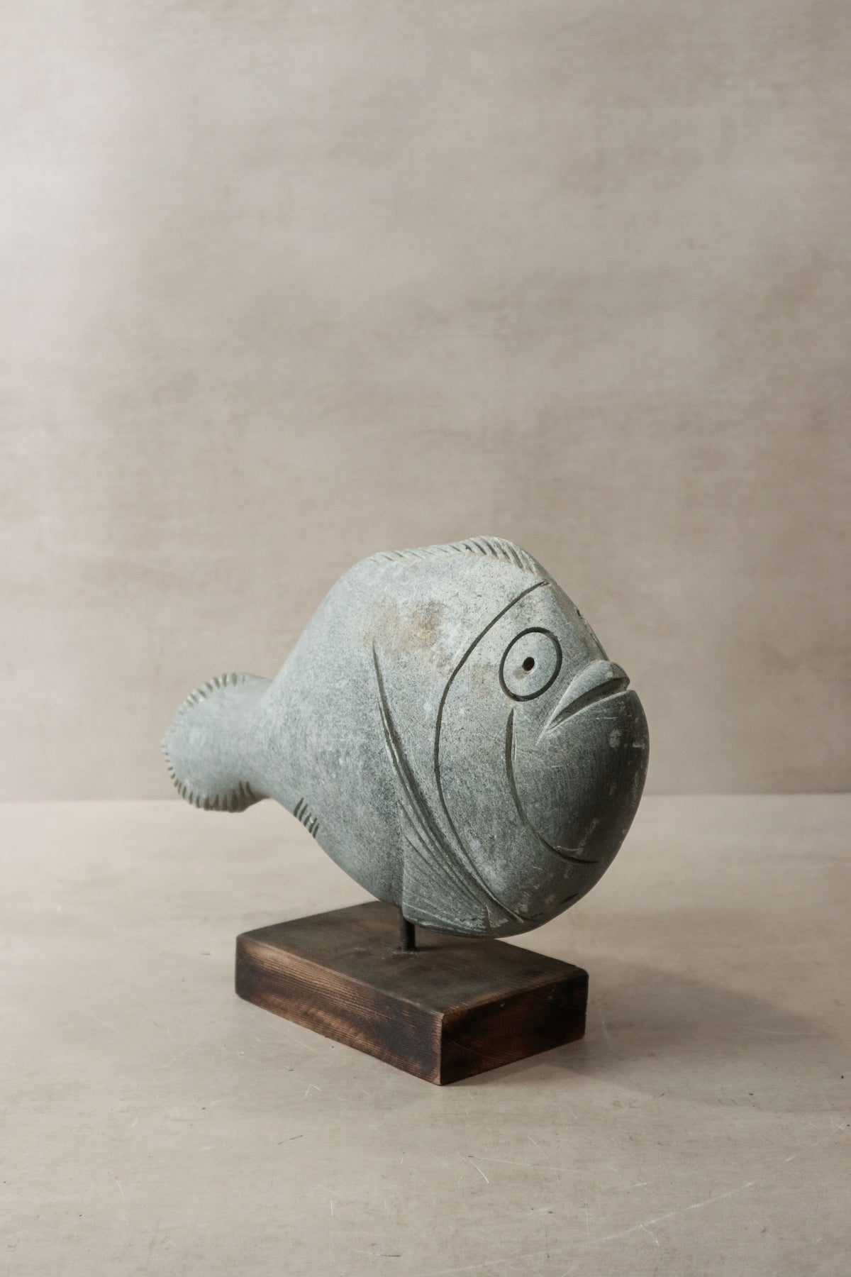Stone Fish Sculpture - Zimbabwe - 35.3