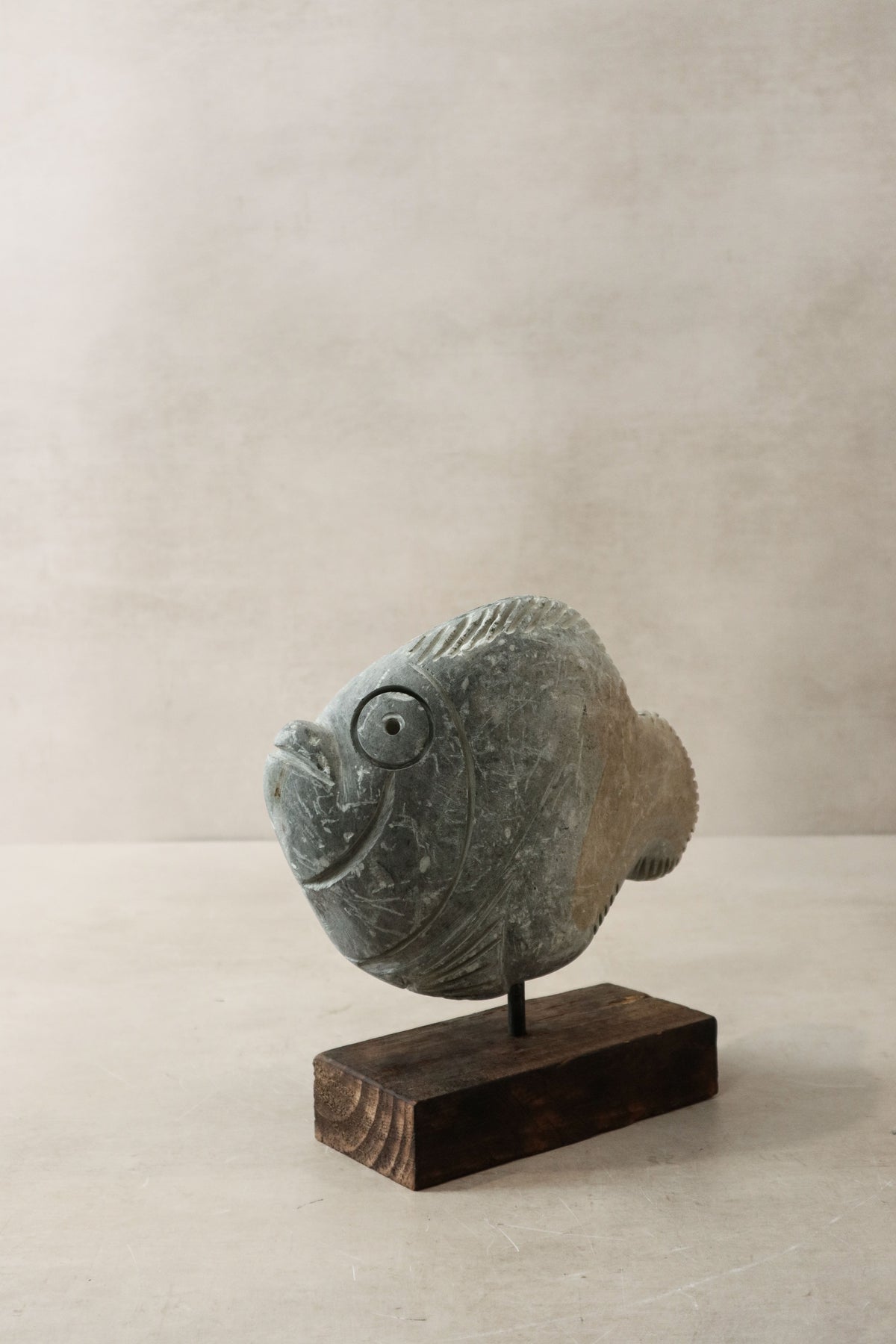 Stone Fish Sculpture - Zimbabwe - 33.4