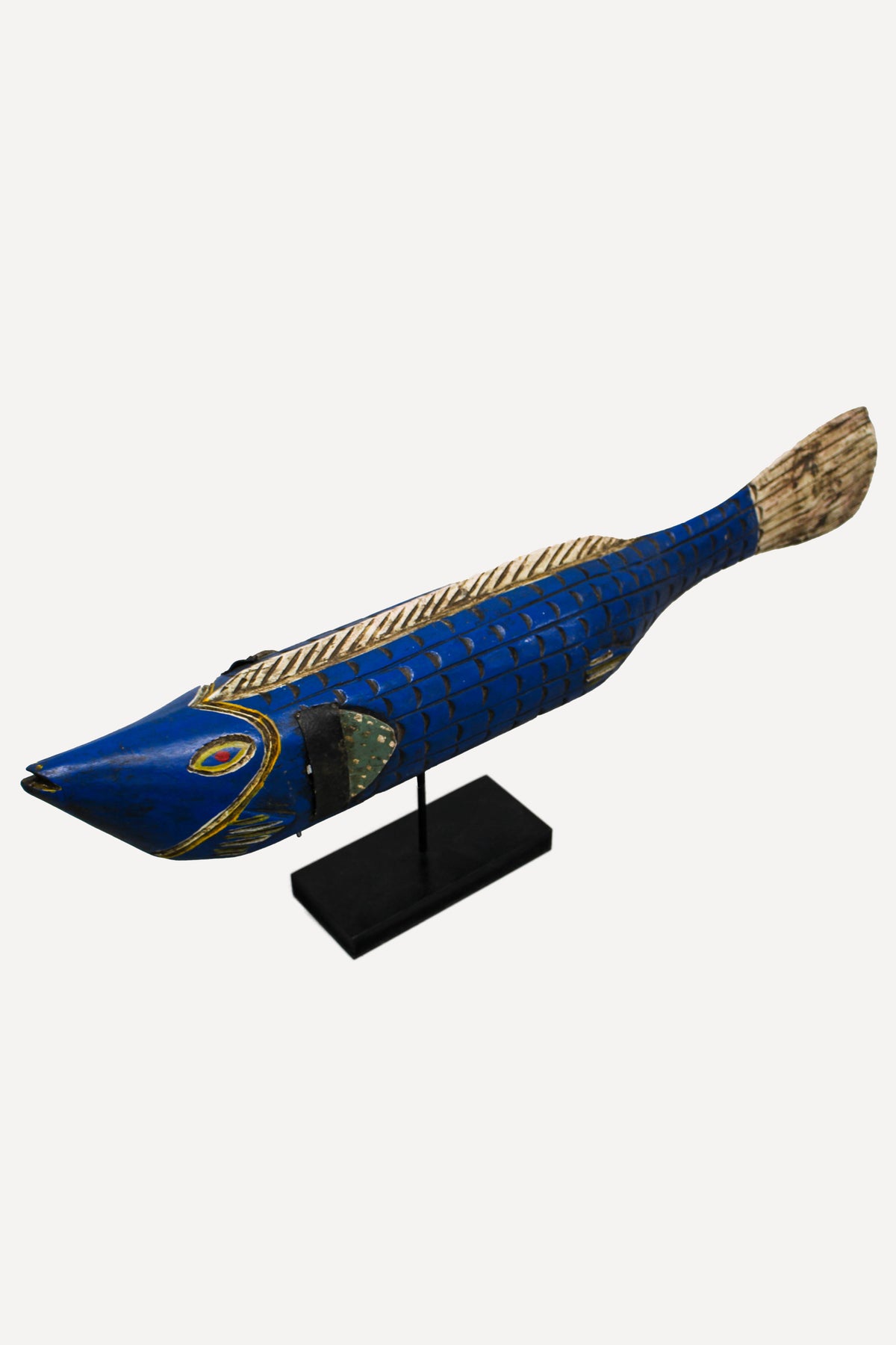 Large Bozo Puppet Fish - Mali - Blue 172.1