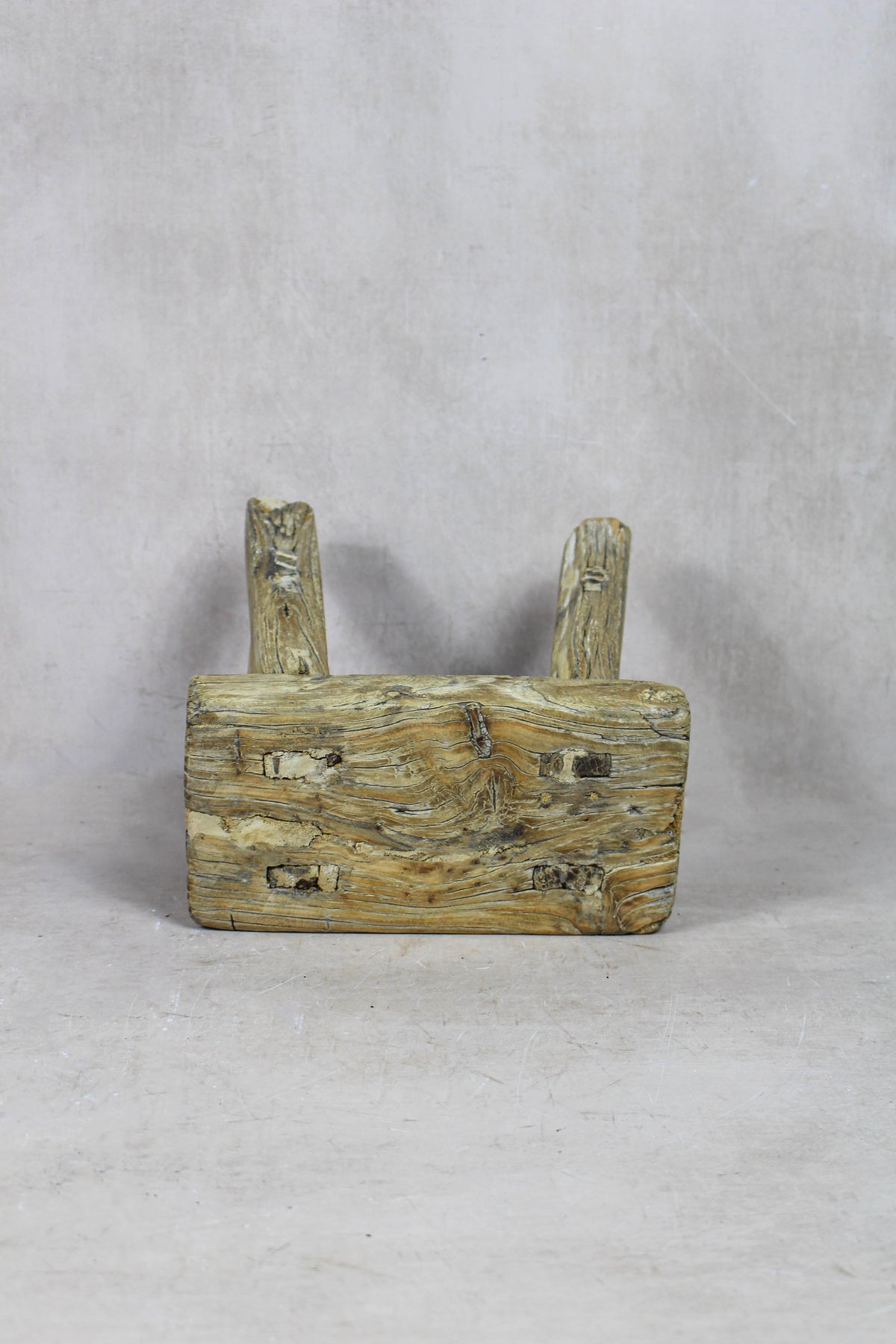 Vintage Rustic Stool Small - Elm wood - 48