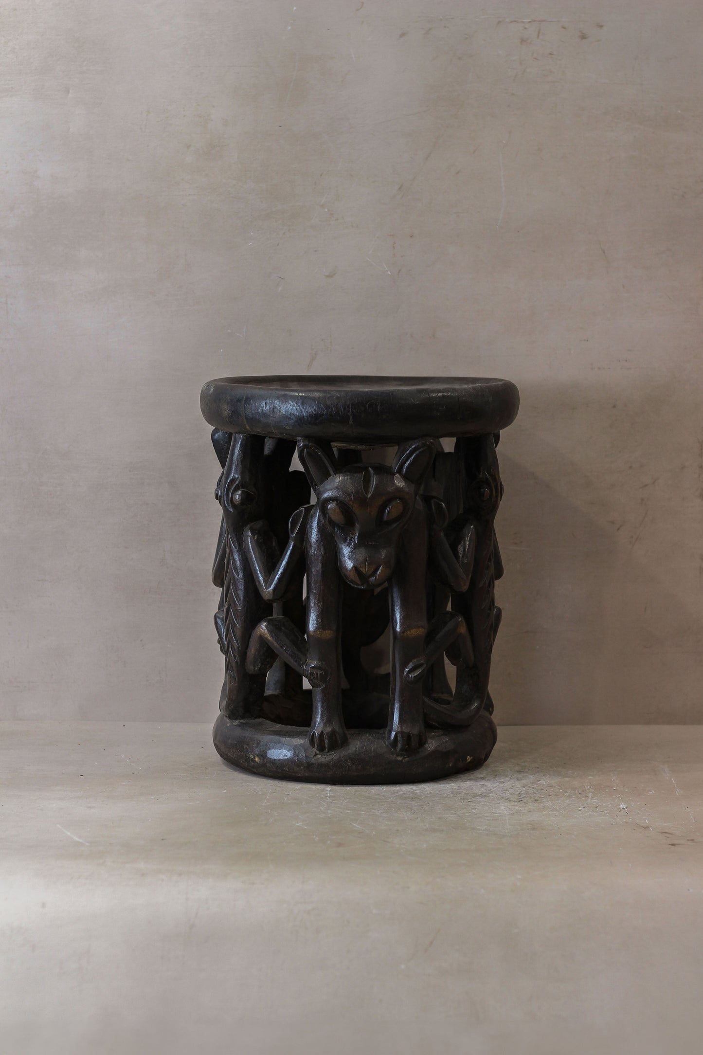 Vintage Baule Wood Side Table 85.5