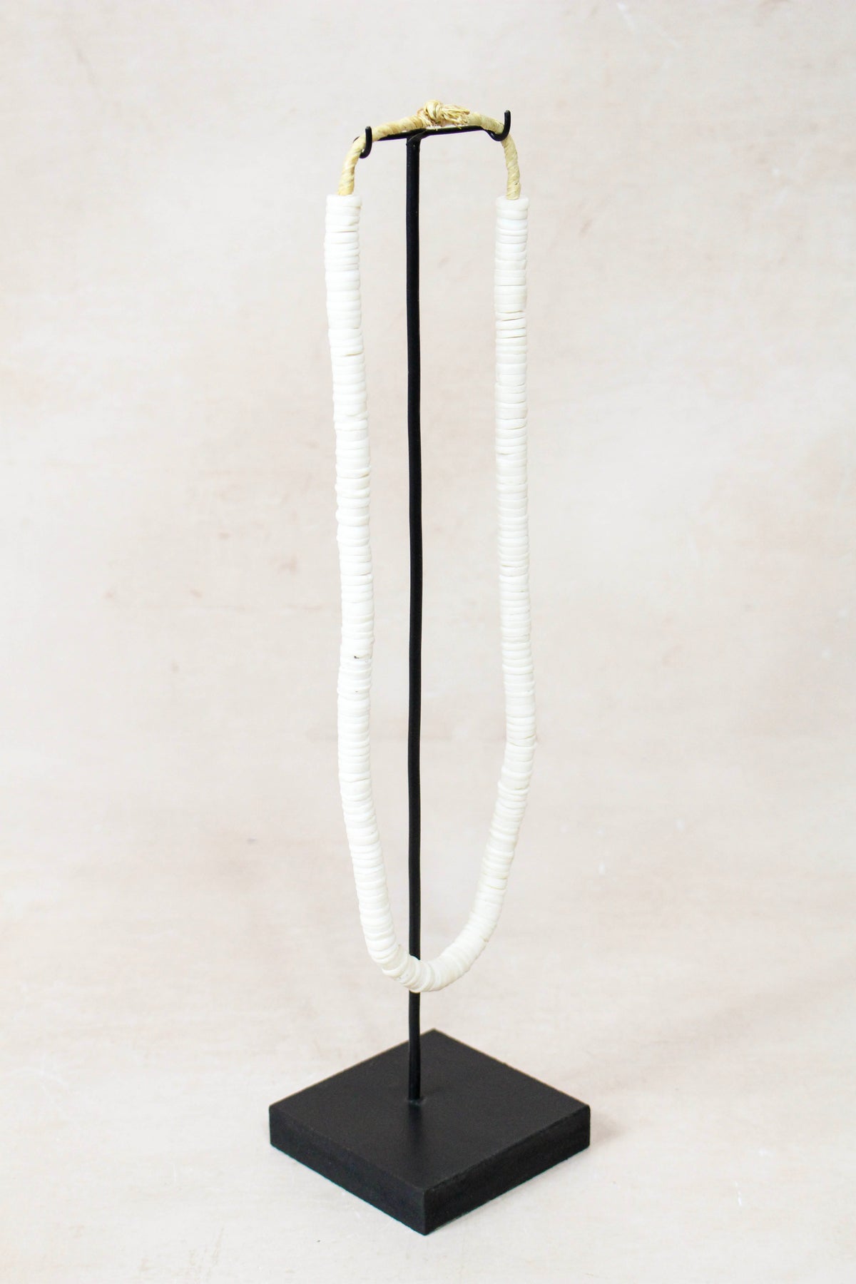 Handcrafted Ostrich Eggshell Heishi Necklace - 217.4