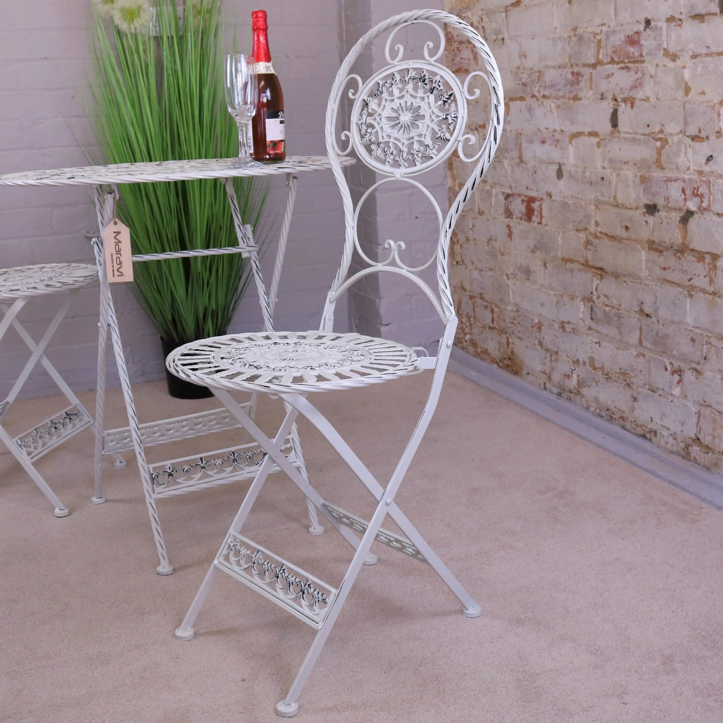 Odal 3 Piece Oval Garden Table and Chairs