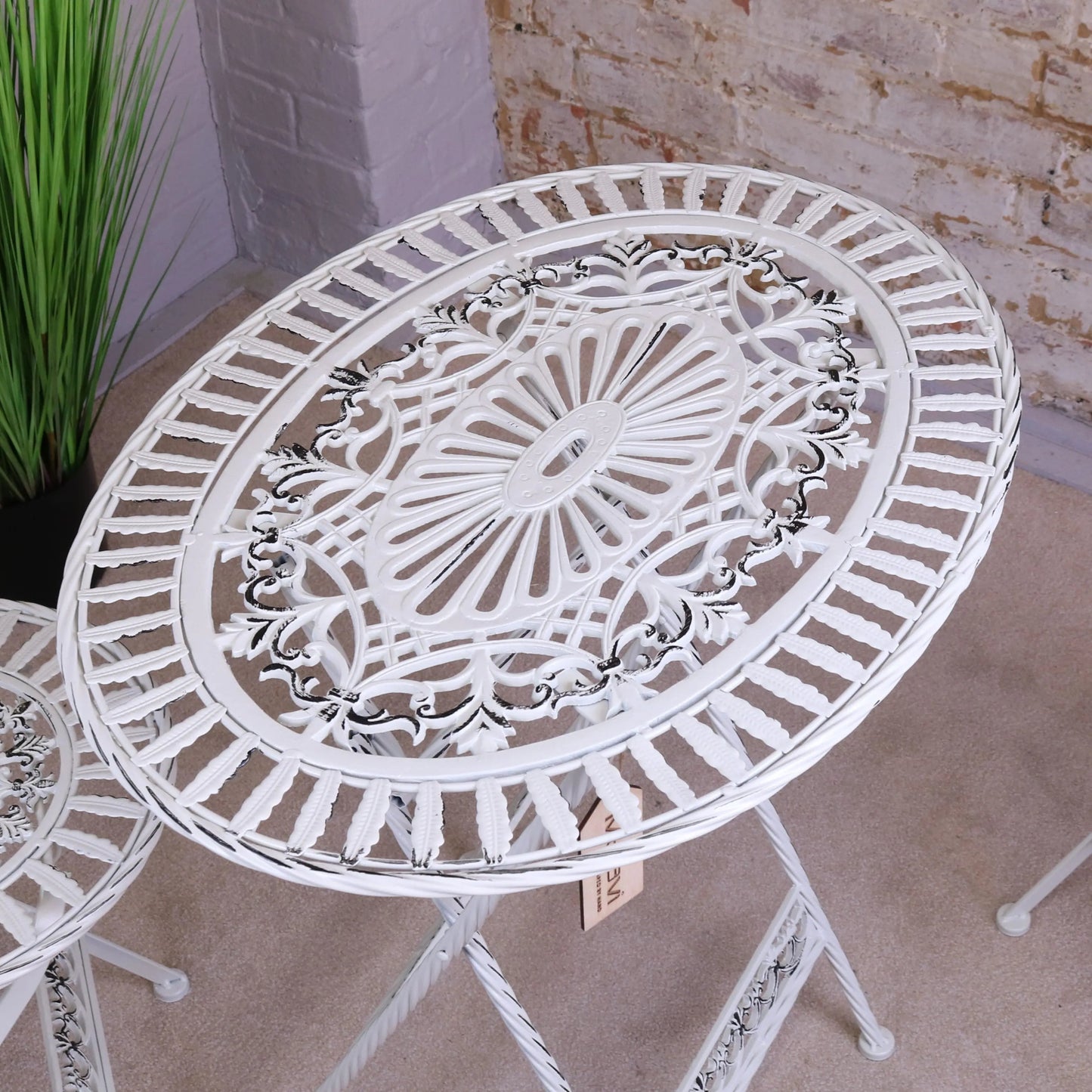 Odal 3 Piece Oval Garden Table and Chairs
