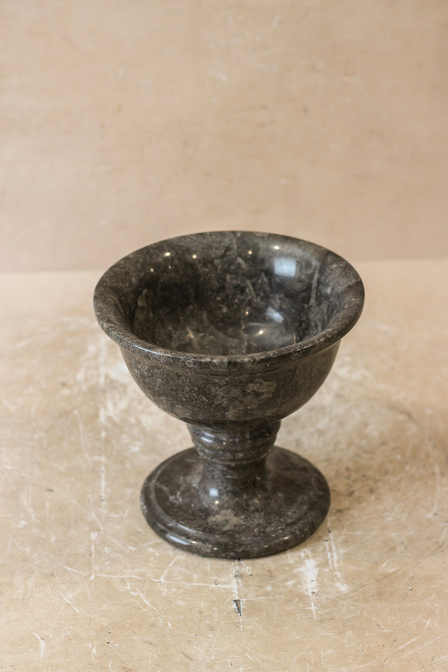 Black Marble Chalice Bowl