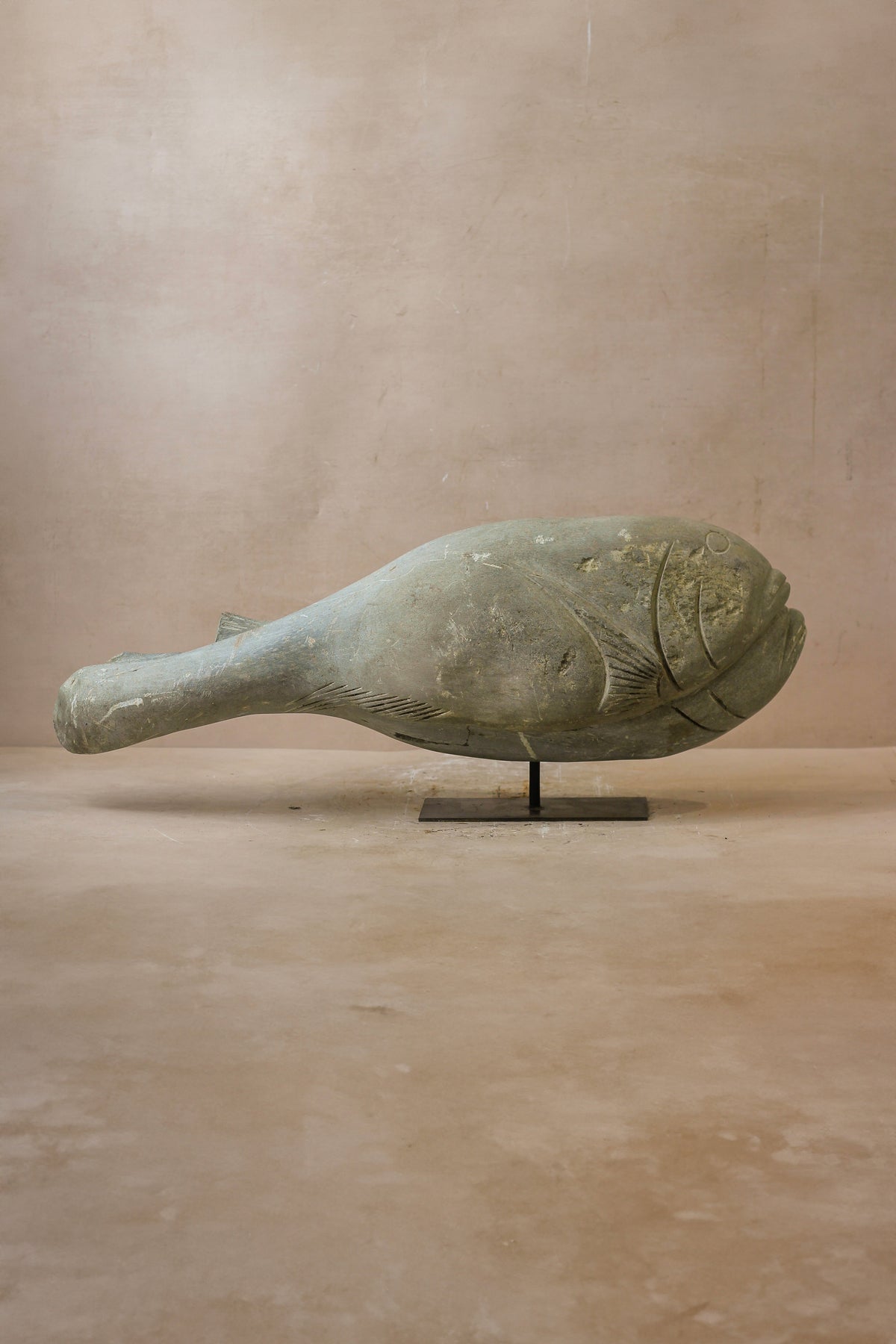 Stone Fish Sculpture - Zimbabwe - 99.1