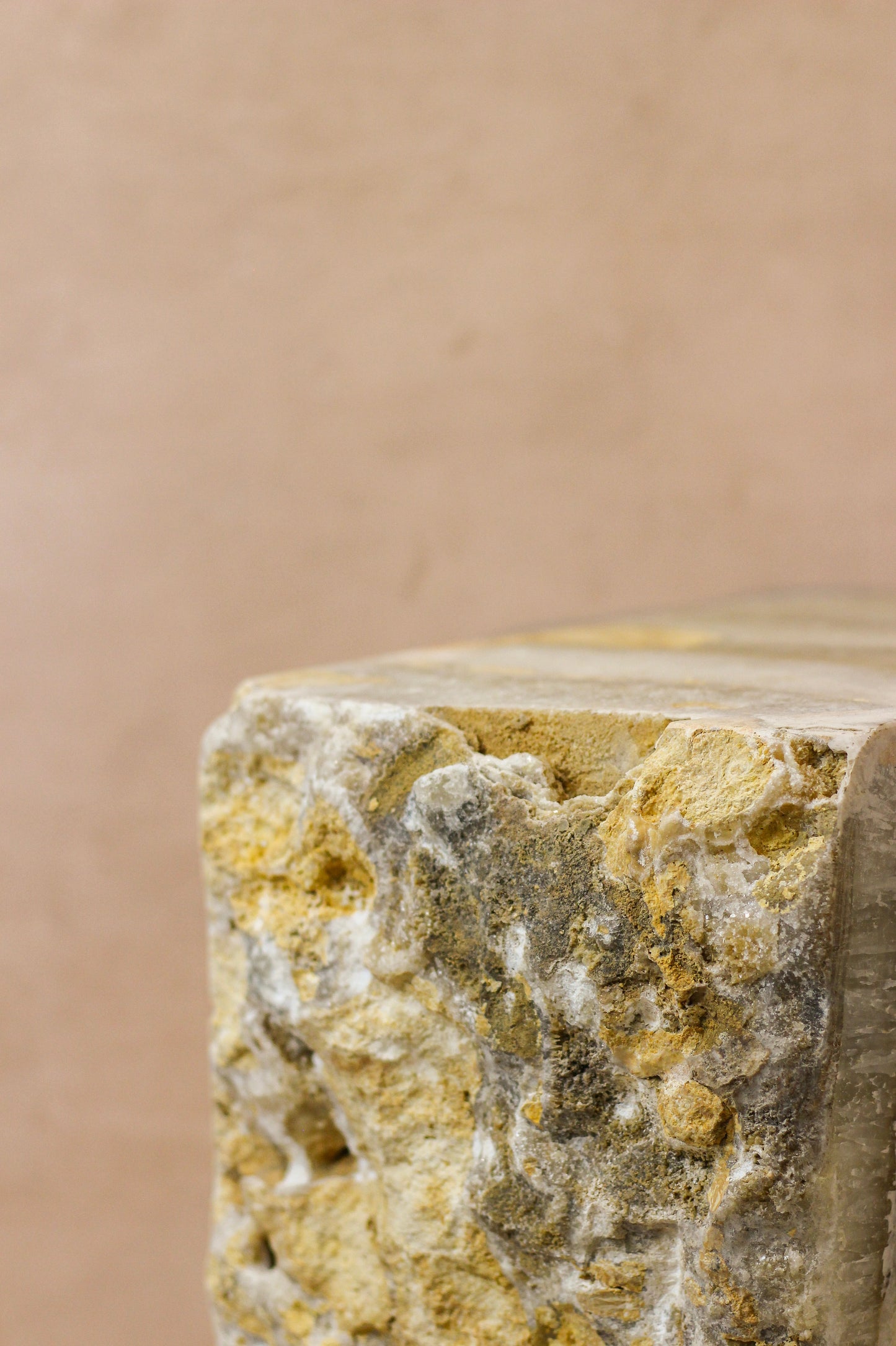 Onyx Side Table Pedestal Raw - Solid - No 2