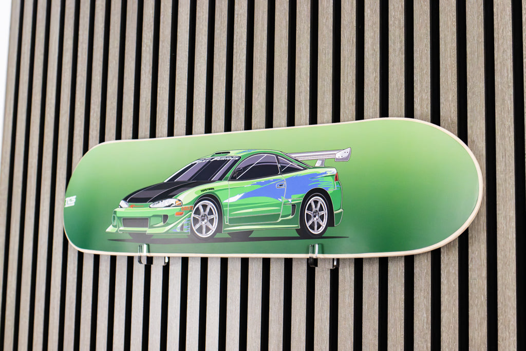 F and F inspired Mitsubishi Eclipse Skate Deck Wall Art