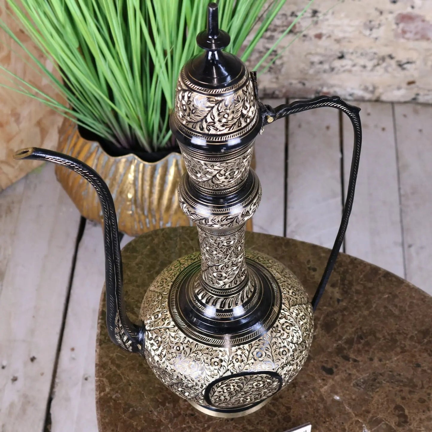 Aravalli Aftaba Brass Arabian Jug Vase Ornament 50cm