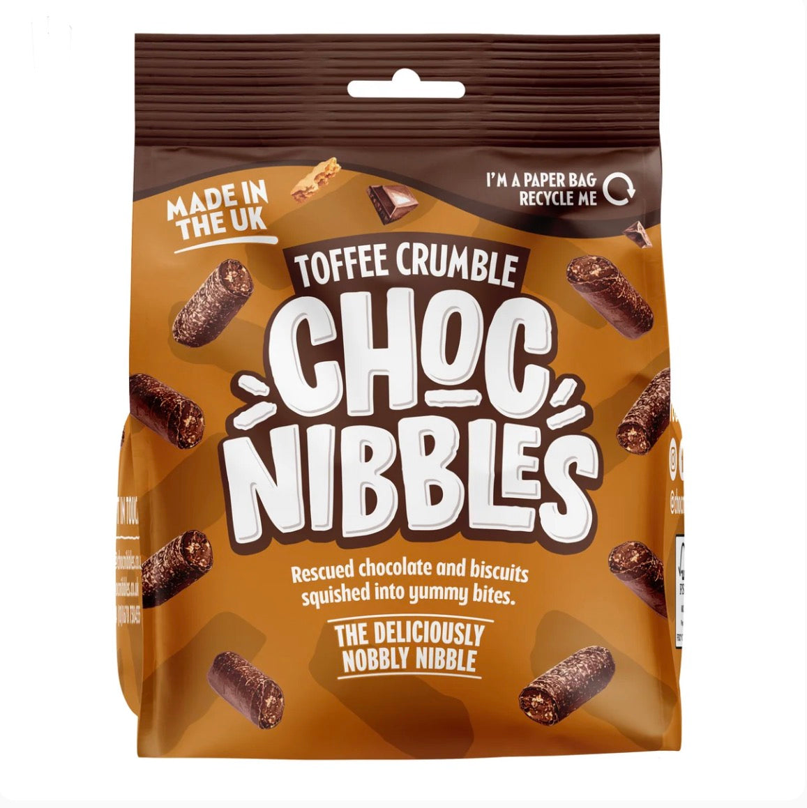 Chocolate nibbles - toffee crumble 135g