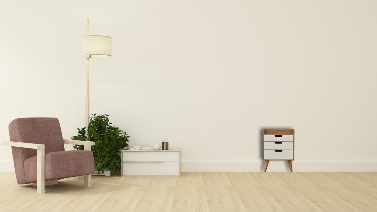 White Painted Bedside Table