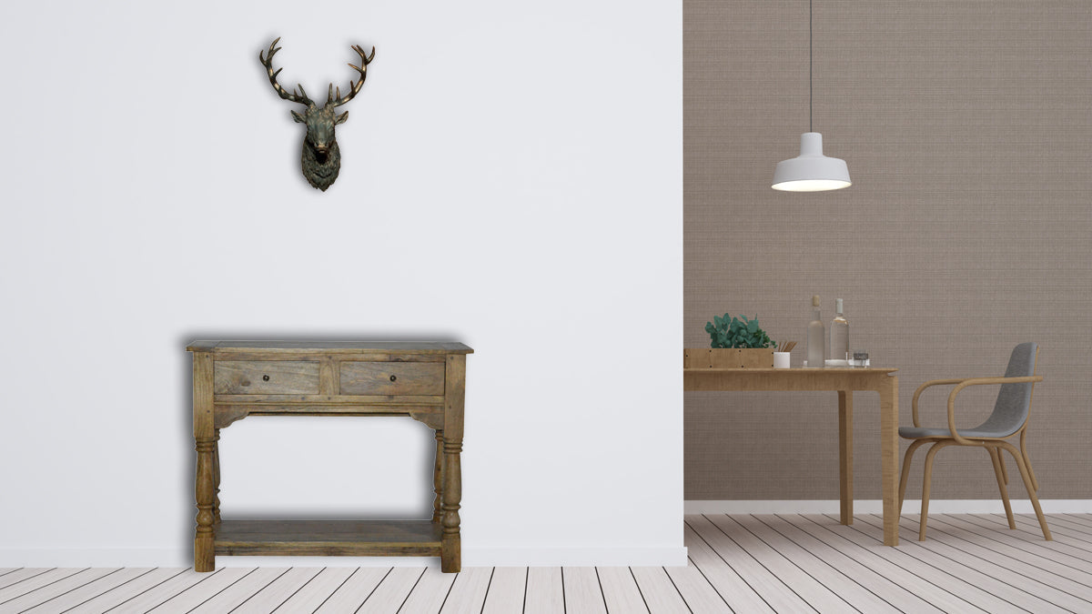 Solid Mango 2 Drawer Console