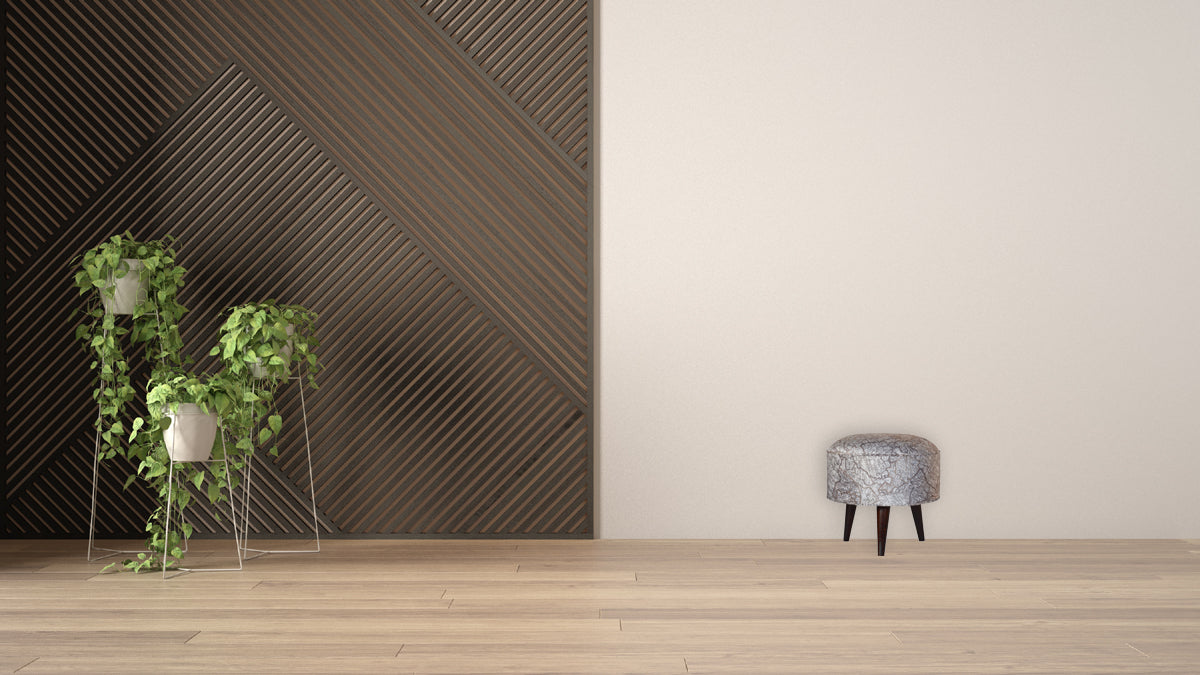 Map Printed Footstool