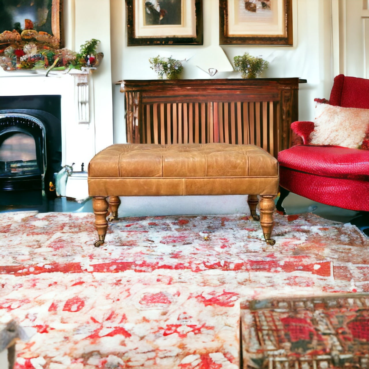 Small Multi Tweed Accent Chair