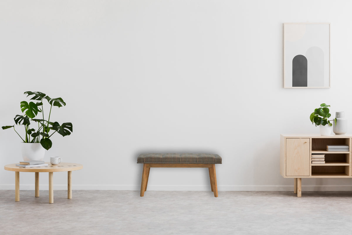 Multi Tweed Hallway Bench