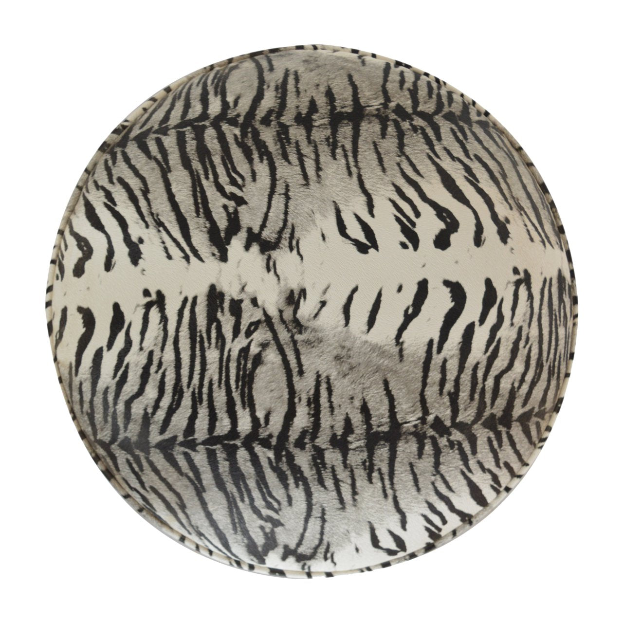 Zebra Print Footstool Upholstered Accent Furniture for Bedroom and Living Room