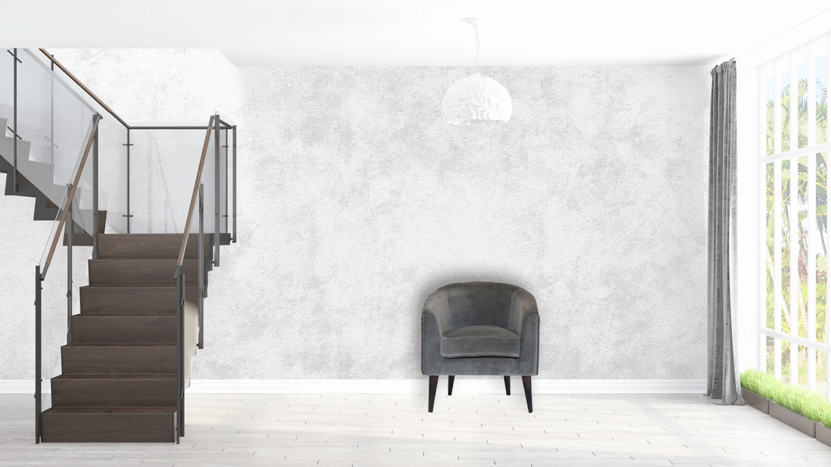 Grey Velvet Nordic Style Armchair