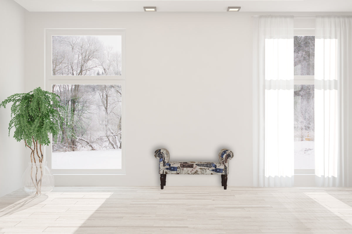 City Printed Bedroom Bench