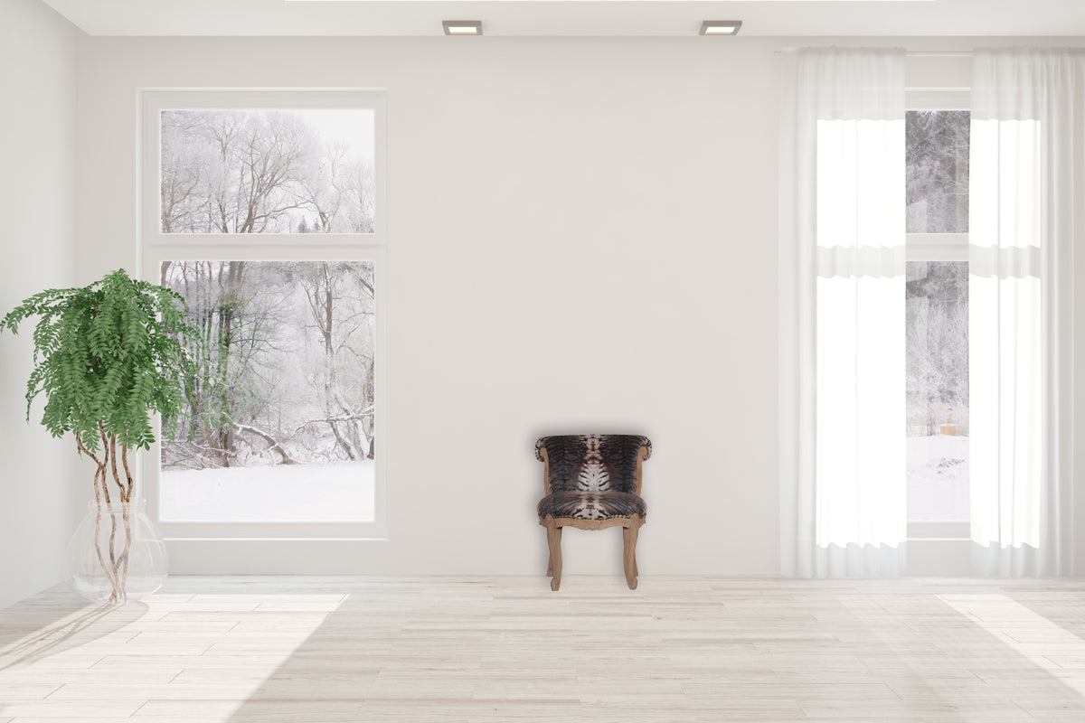 Tiger Printed Studded Chair