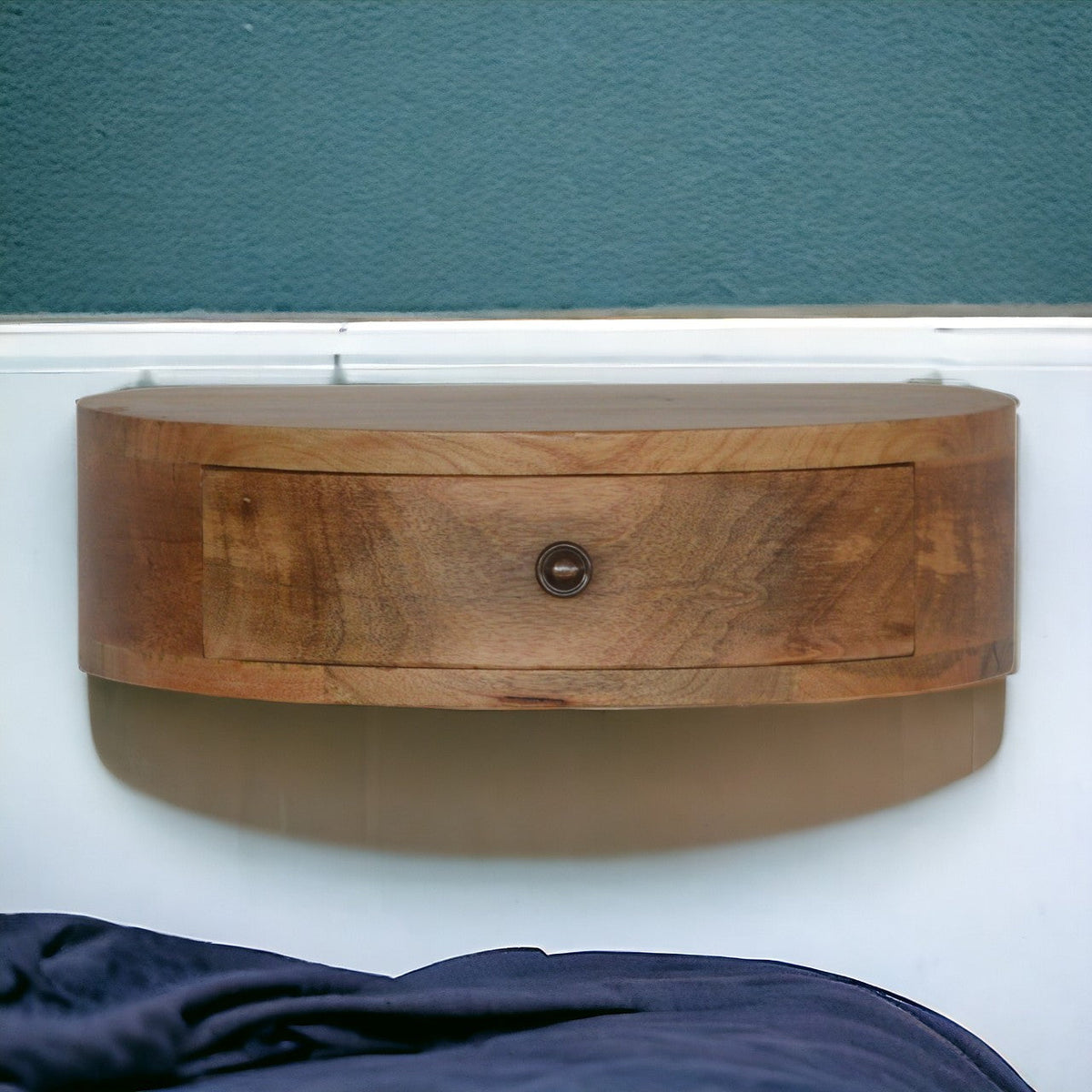 Wall Mounted Rounded Bedside Table