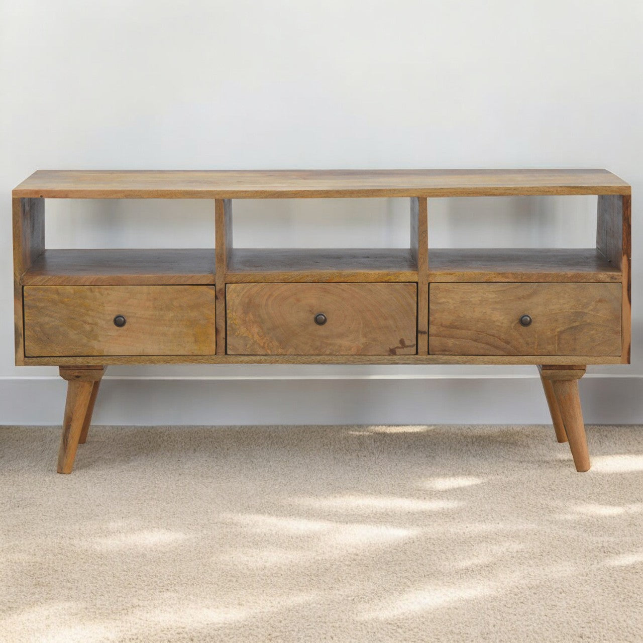 Nordic Style TV Unit with 3 Drawers