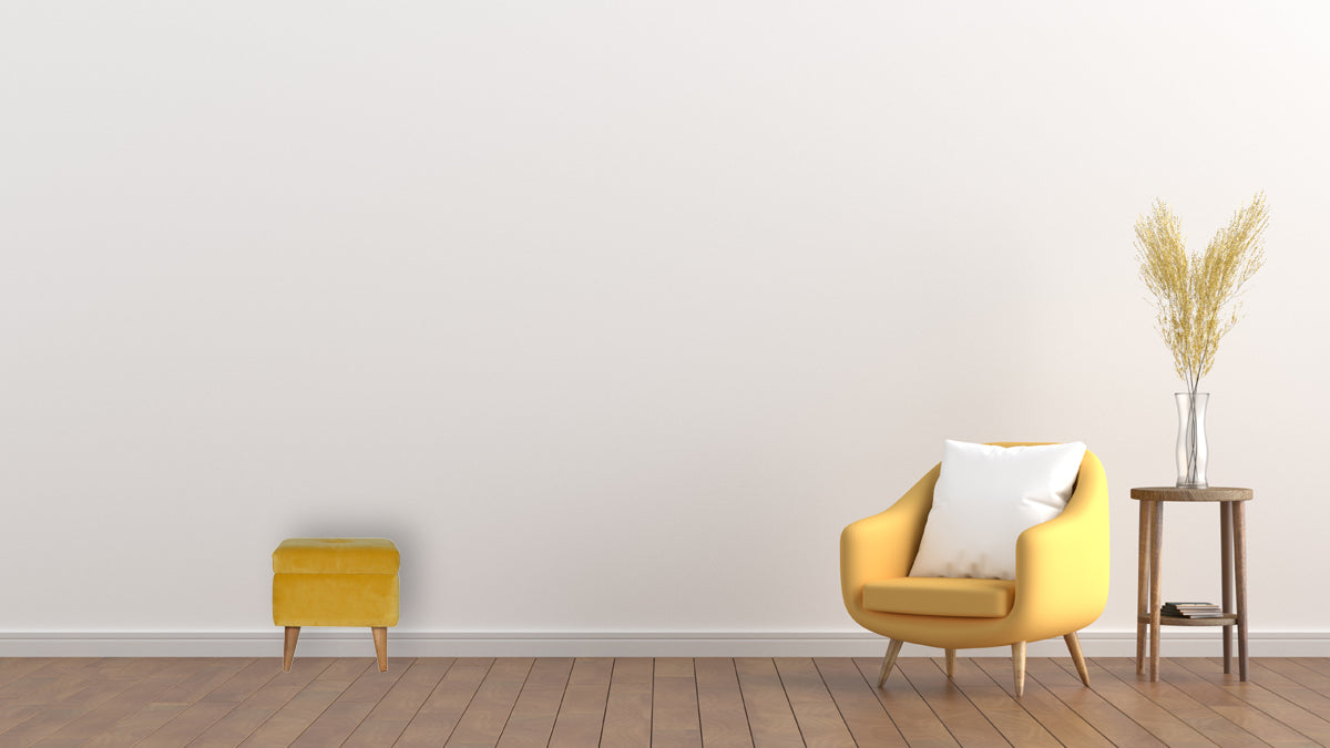 Mustard Velvet Storage Footstool