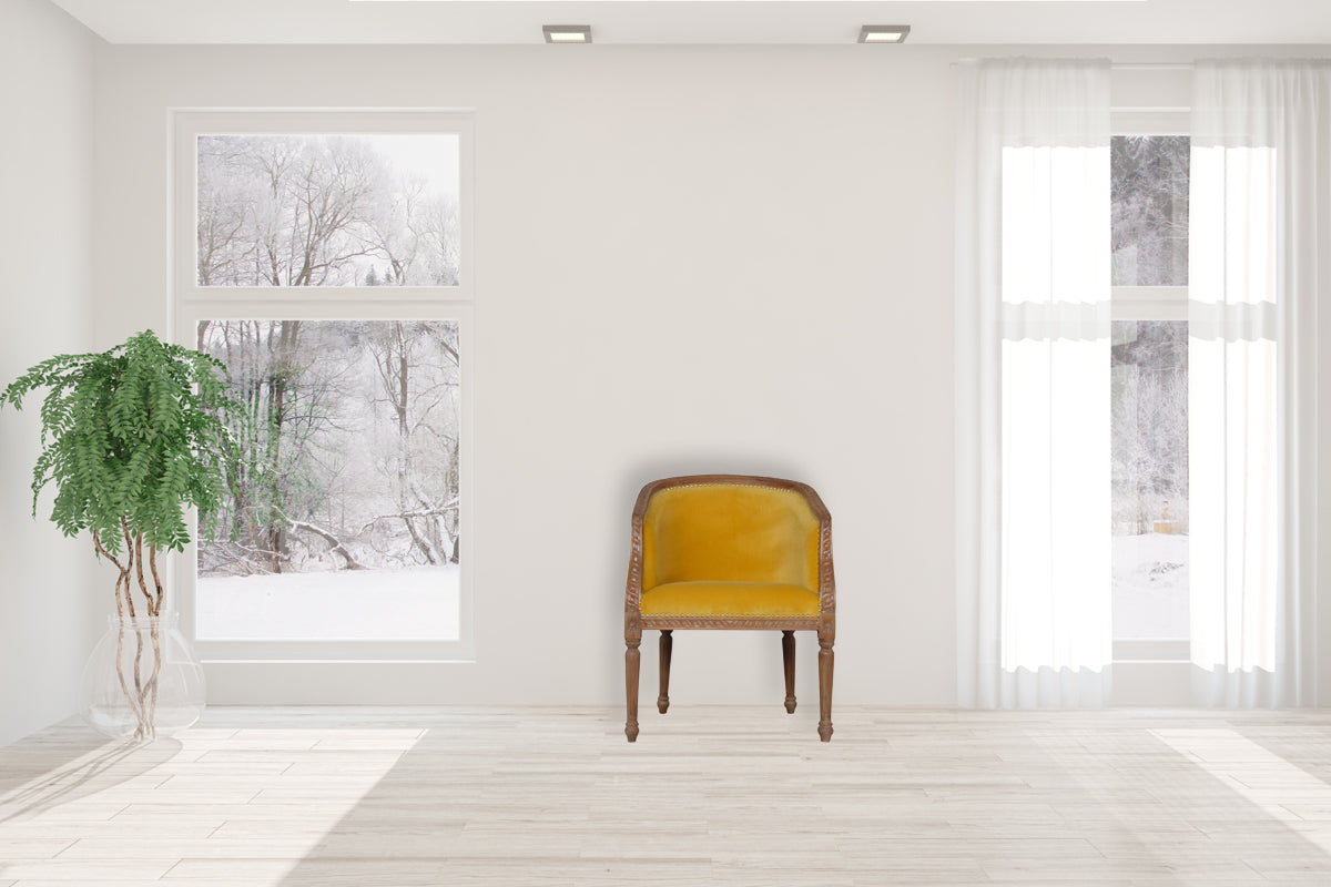 Mustard Velvet Occasional Chair