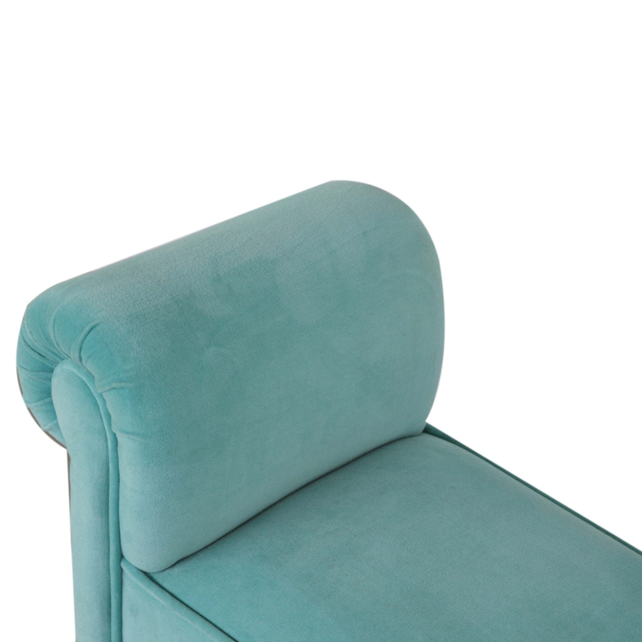 Aqua Velvet Handmade Bench for Stylish Living Space Seating