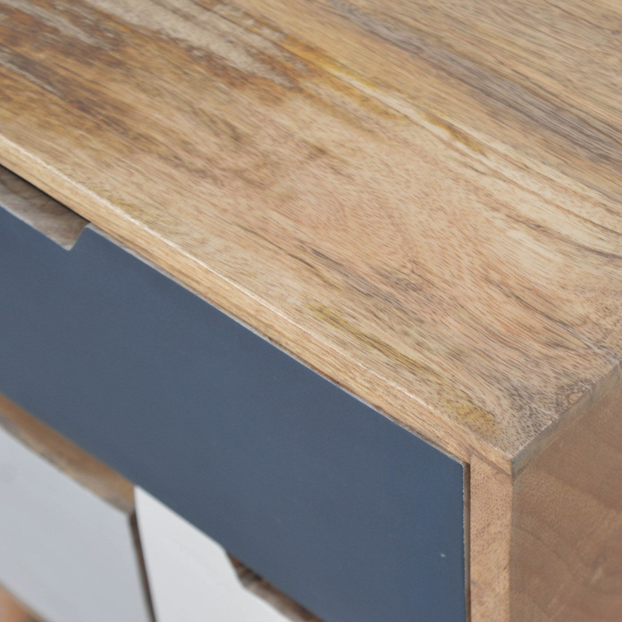 Navy Multi 3 Drawer Bedside