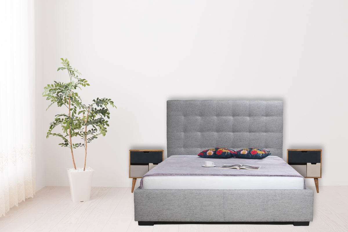 Navy Multi 3 Drawer Bedside